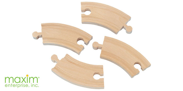 Short Curved Wooden Track - 4 pack