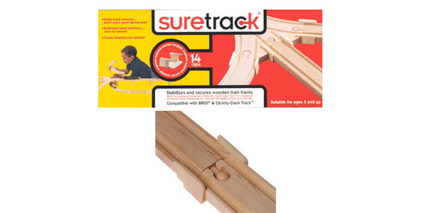 14 SureTrack Wooden Train Track Fastener Clips