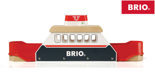 Wooden Ferry Ship for Wooden Train Set by BRIO