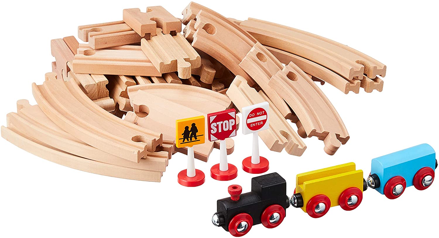 101 Piece Wooden Train Track Expansion Set