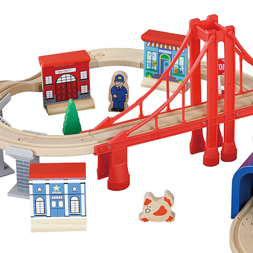 Bridge & Tunnel Wooden Train Set