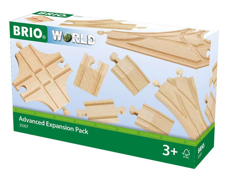 11 Piece Advanced Wooden Train Track Expansion Set