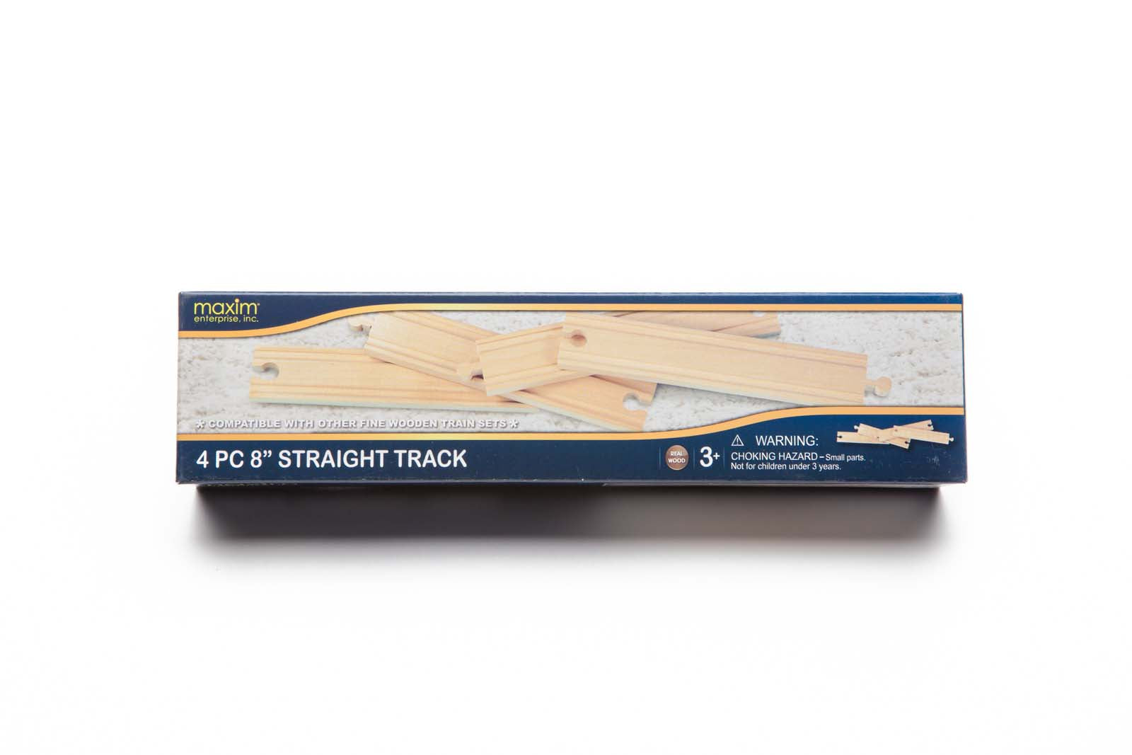 8 Inch Straight Wooden Track - 4 Pieces