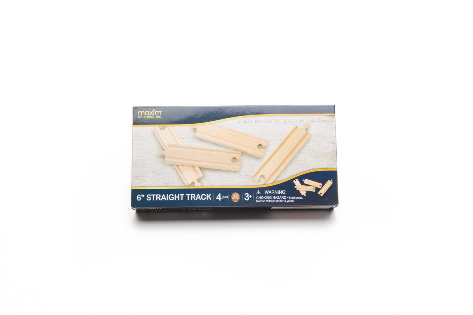 6 Inch Straight Wooden Track - 4 Pieces