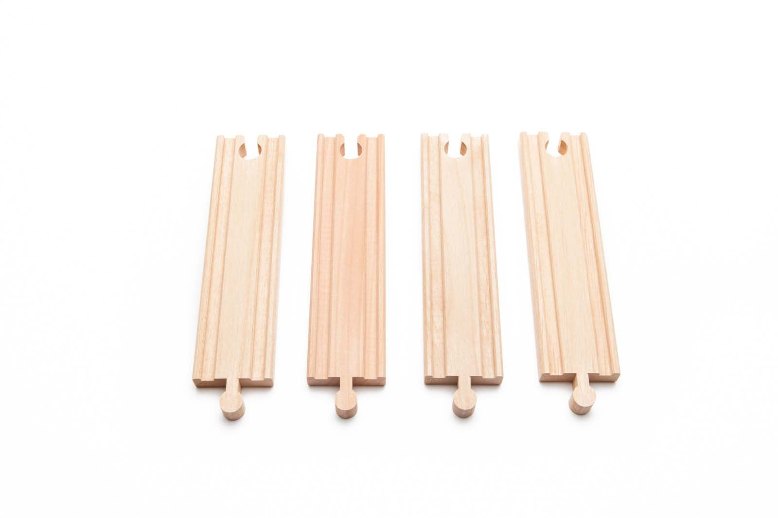 6 Inch Straight Wooden Track - 4 Pieces