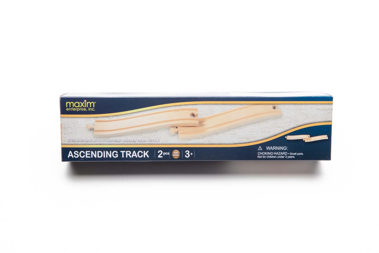 Ascending Wooden Train Track - 2 Pieces