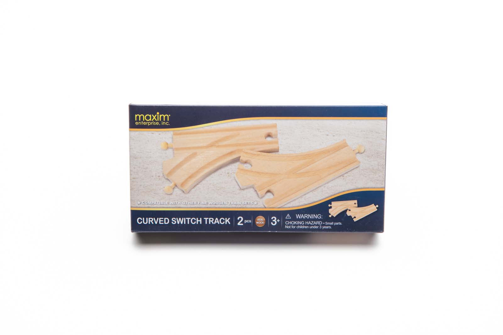 2 Pieces of Curved Wooden Switch Track