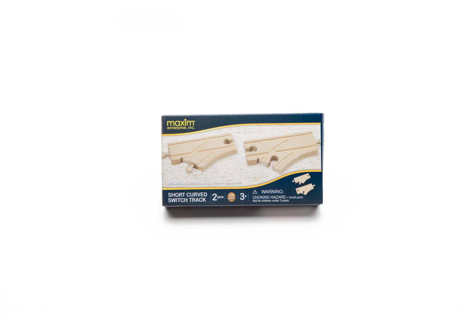 Short Single Curved Wooden Switch Track - 2 Pack