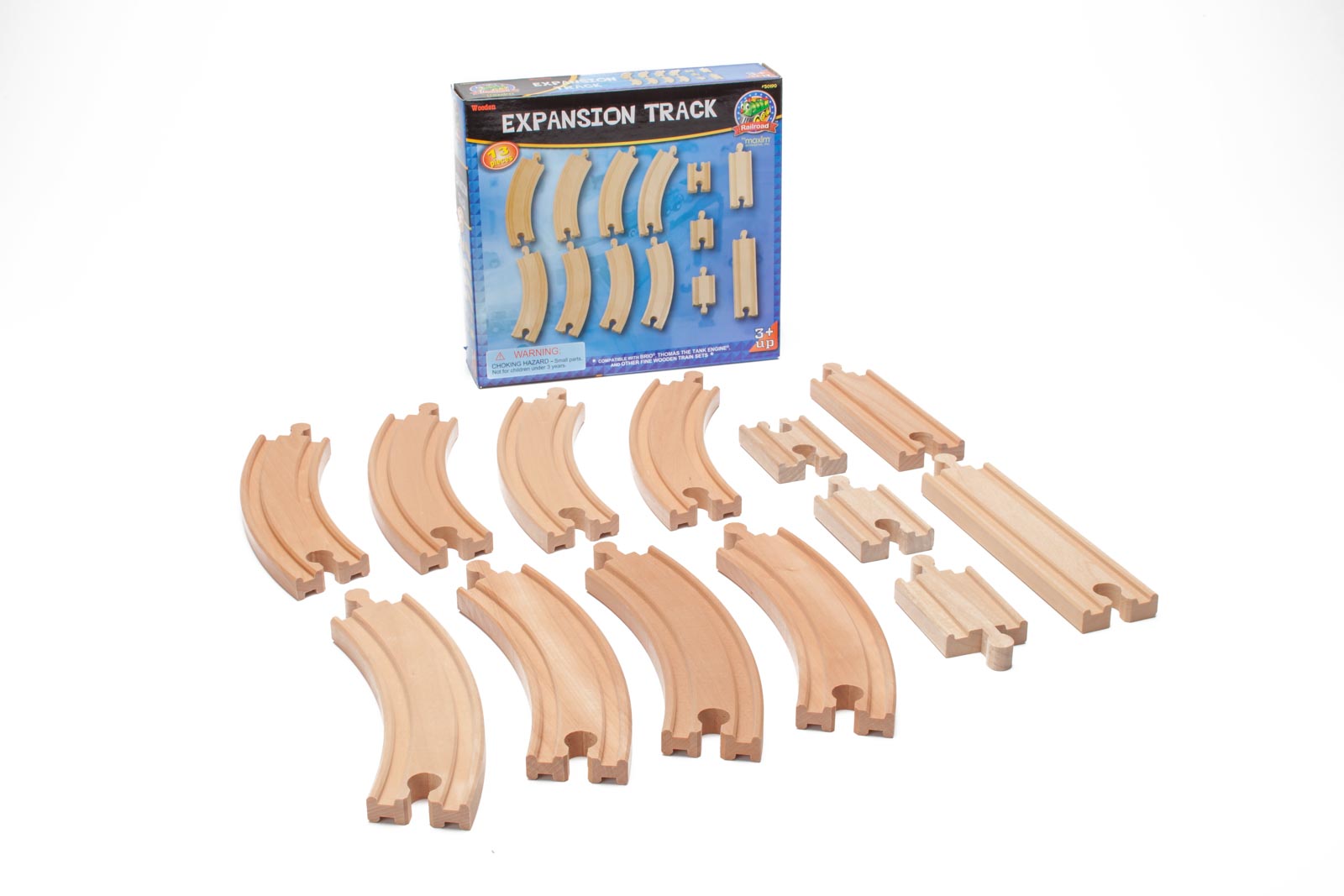 13 Additional Piece Wooden Track Expansion Set