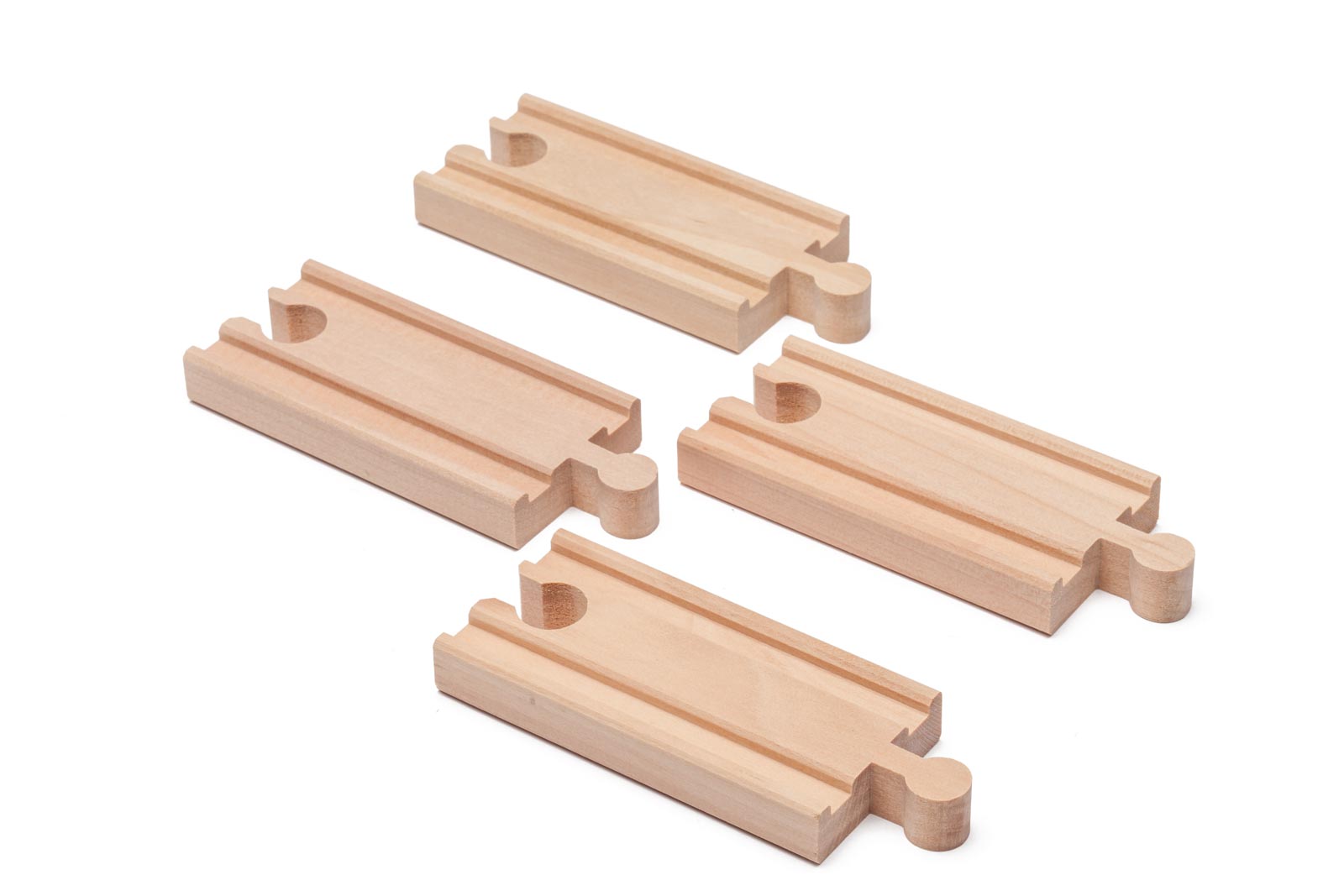 3 Inch Straight Wooden Track - 4 Pieces