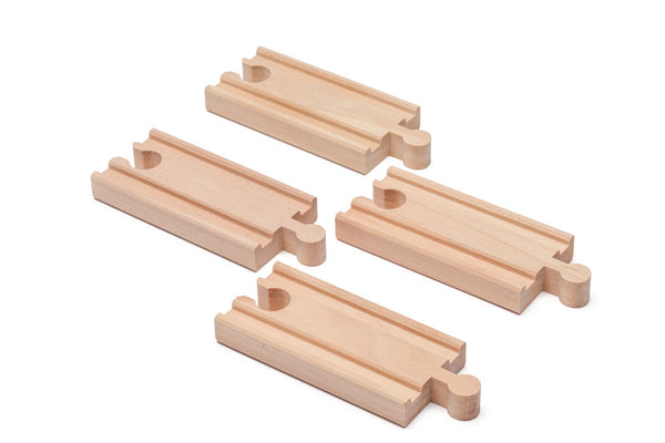 3 Inch Straight Wooden Track - 4 Pieces