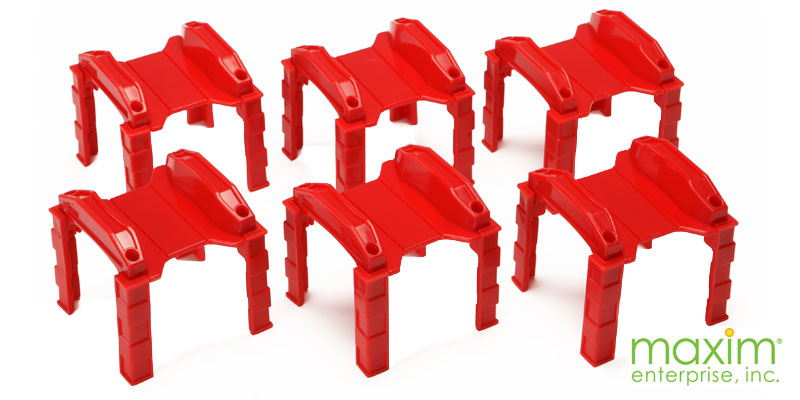 6 Plastic Multi Level Wooden Train Support Risers