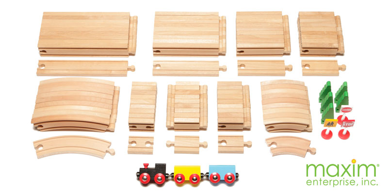 101 Piece Wooden Train Track Expansion Set