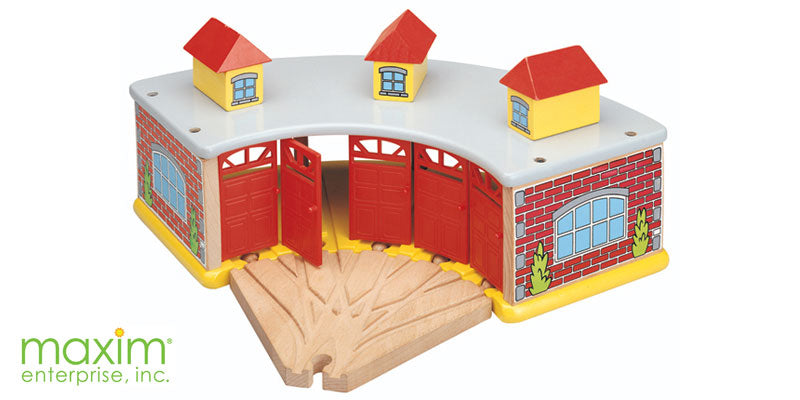 Roundhouse with 5 way switch track – WoodenTracks