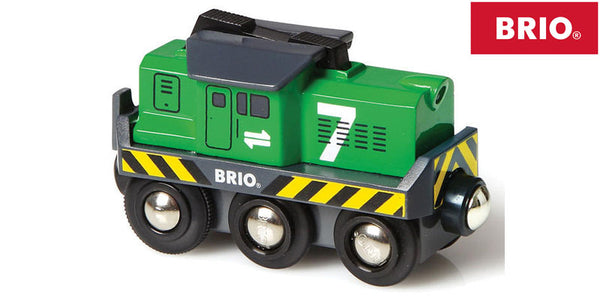 Wooden Freight Engine Battery Powered by BRIO