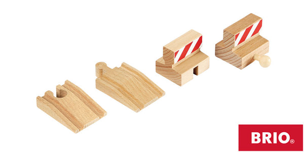 2 Wooden Stop Tracks and 2 Ramp Tracks Pack