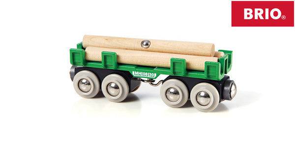 Lumber Wagon Wooden Train Car by BRIO